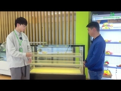 ثلاجة عرض الكيك الزجاج الأمامي المفتوح ذاتي الاحتواء