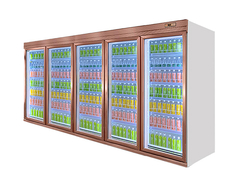 مشروبات باردة الباب الزجاجي العرض القائم الثلاجة / سوبر ماركت الثلاجة