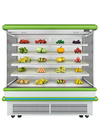 ثلاجة عرض متعددة الطوابق بدرجة حرارة واحدة للفواكه والخضروات
