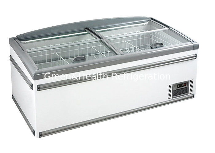 مجمد جزيرة تجارية مع 1040L سعة إزالة الجليد التلقائي و R290 المبرد لعرض السوبر ماركت