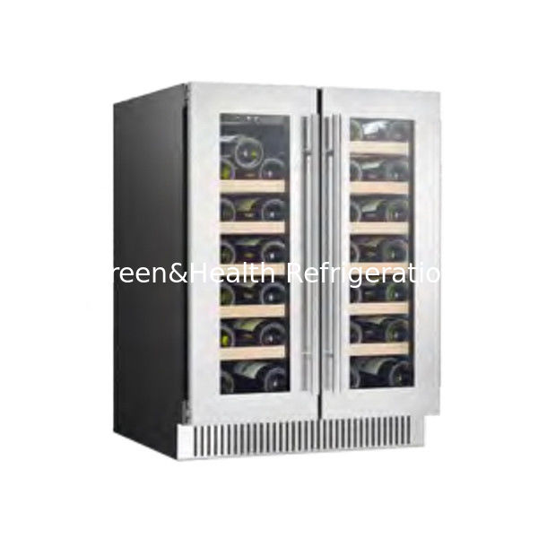 شهادة ETL توفير مساحة منطقة مزدوجة ثلاجة الثلاجة من الفولاذ المقاوم للصدأ لتخزين النبيذ والبيرة