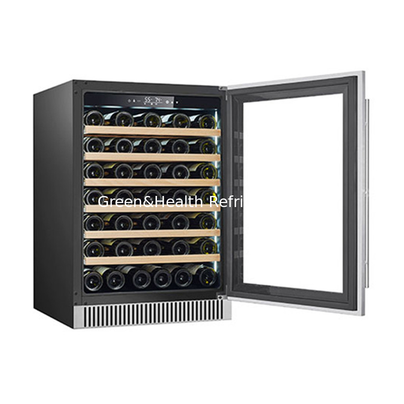 LD-60D R600a 150L ثلاجة عرض النبيذ مزدوجة المنطقة لتخزين النبيذ