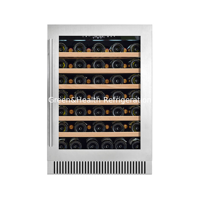 LD-60D R600a 150L ثلاجة عرض النبيذ مزدوجة المنطقة لتخزين النبيذ