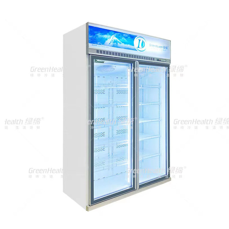 مُجمد تجاري متغير التردد مرتفع ذو بابين مع تبريد المروحة و LED