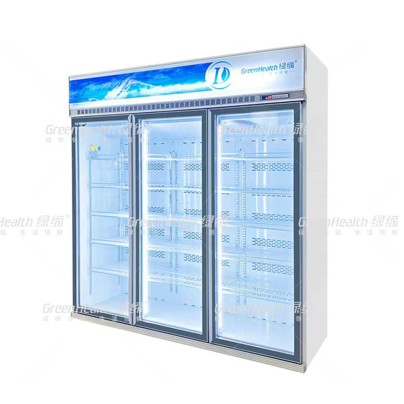مُجمد تجاري متغير التردد مرتفع ذو بابين مع تبريد المروحة و LED