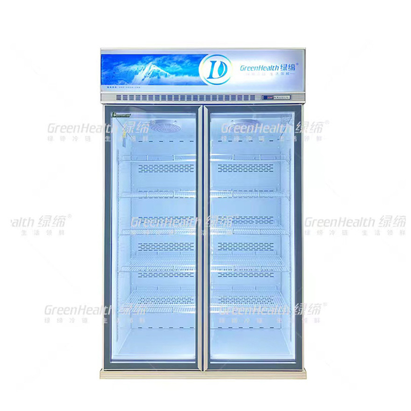 مُجمد تجاري متغير التردد مرتفع ذو بابين مع تبريد المروحة و LED