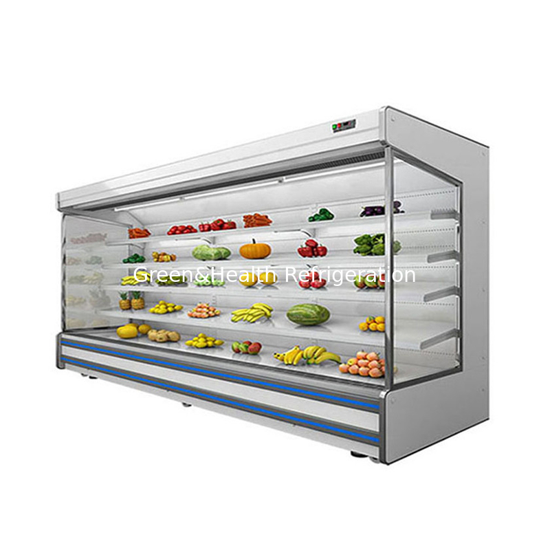 الستار الليلي Multideck Open Chiller Supermarket Showcase للشرب والزبادي
