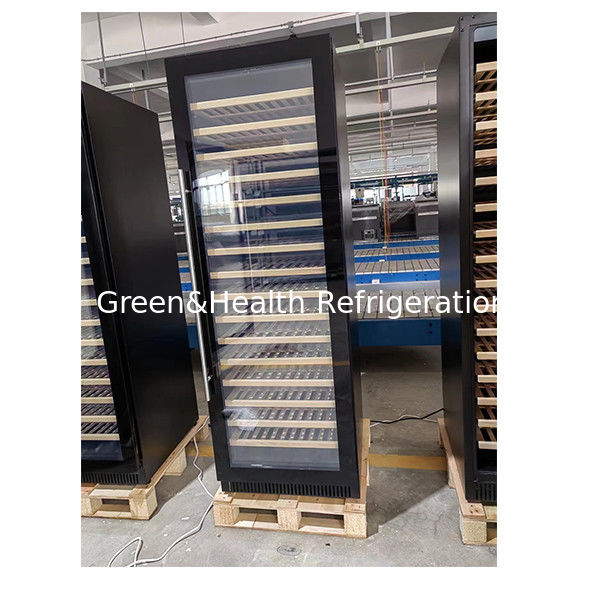 شهادة ETL باب واحد / باب مزدوج خشب الخشب الرف الباب الزجاجي ثلاجة تخزين النبيذ الأحمر