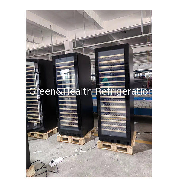 شهادة ETL باب واحد / باب مزدوج خشب الخشب الرف الباب الزجاجي ثلاجة تخزين النبيذ الأحمر