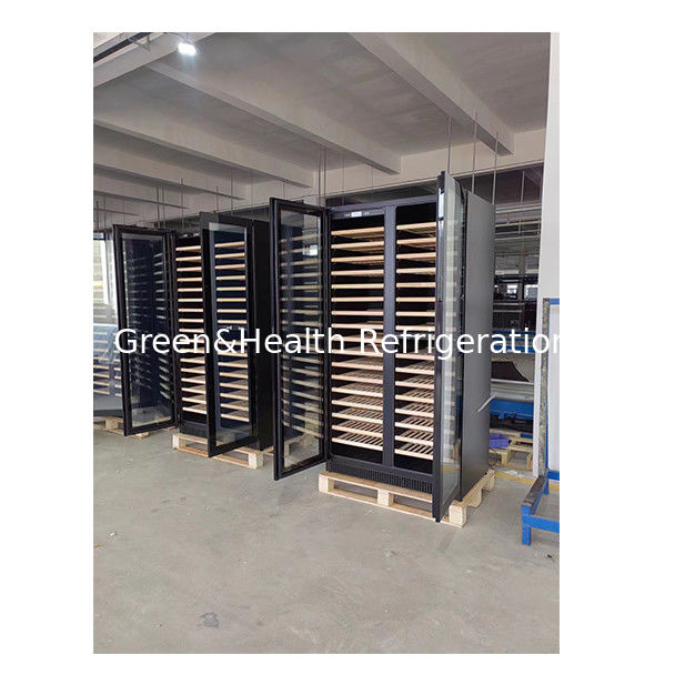 رف تخزين النبيذ من خشب الزان الأسود متعدد الطبقات الحاصل على شهادة ETL يعرض مبردات عالية الجودة