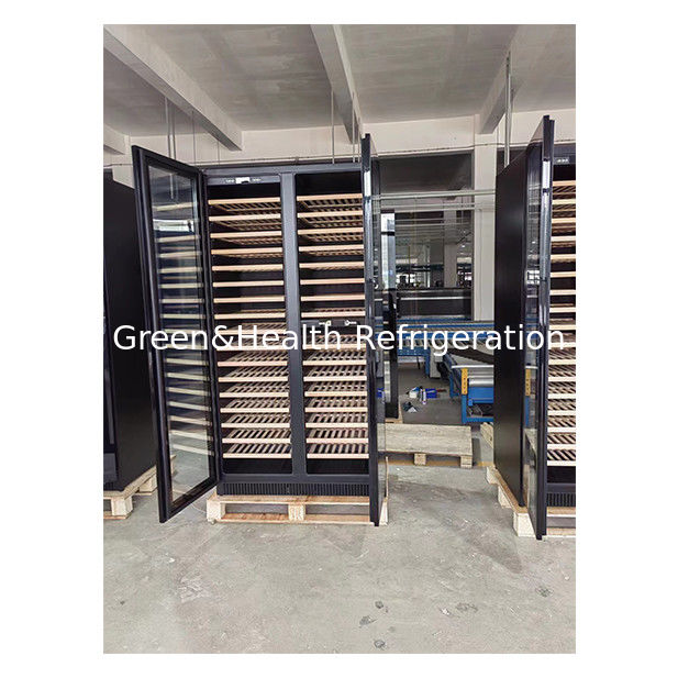 رف تخزين النبيذ من خشب الزان الأسود متعدد الطبقات الحاصل على شهادة ETL يعرض مبردات عالية الجودة