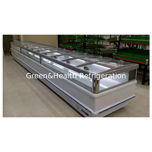 سوبر ماركت تجاري أفقي منتج مجمد عرض جزيرة خزانة فريزر