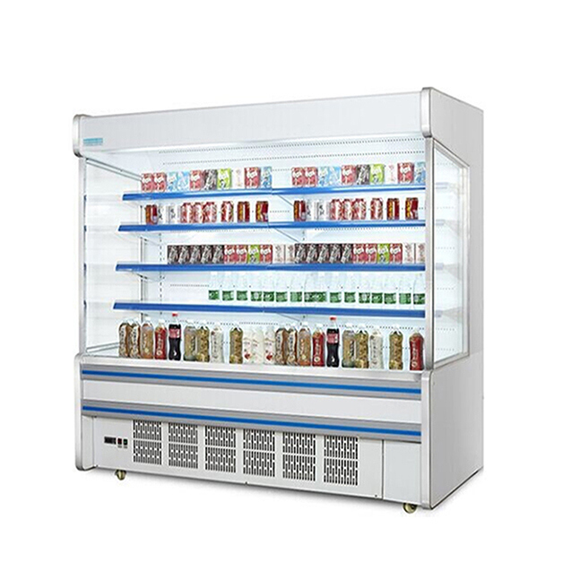 السوبر ماركت التجاري المضغوط المدمج أرفف متعددة مفتوحة التجميد