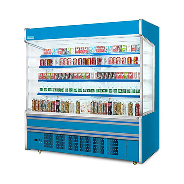 السوبر ماركت التجاري المضغوط المدمج أرفف متعددة مفتوحة التجميد