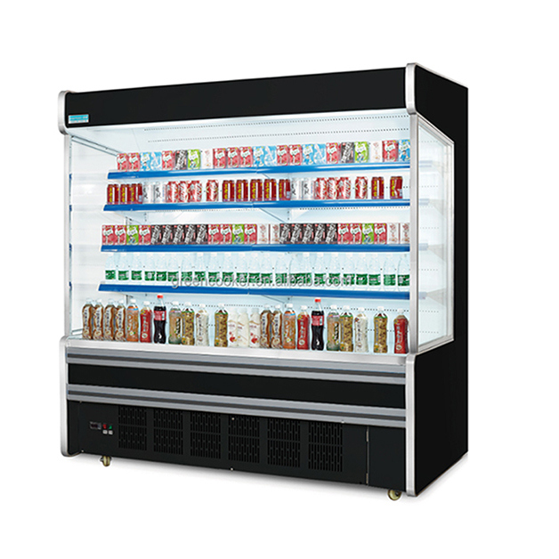 السوبر ماركت التجاري المضغوط المدمج أرفف متعددة مفتوحة التجميد