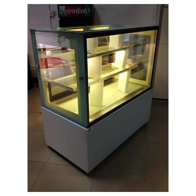 Cake Refrigerated Display Freezer With Three-Layer Shelves On The Table For Sale