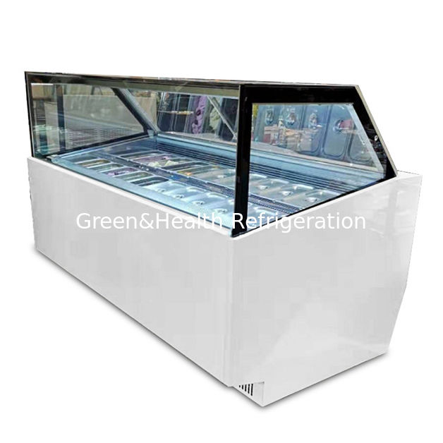 Store/Supermarket/Ice Cream Shop Uses Right Angle Ice Cream Storage Refrigerated Cabinets Freezer