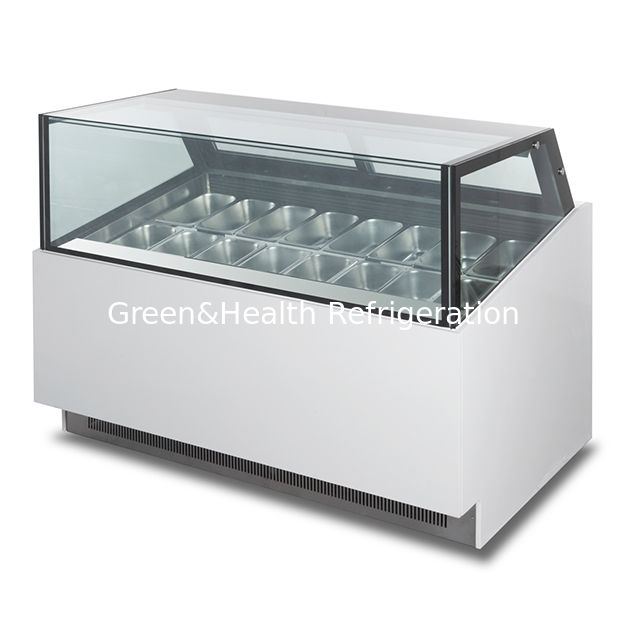 Store/Supermarket/Ice Cream Shop Uses Right Angle Ice Cream Storage Refrigerated Cabinets Freezer