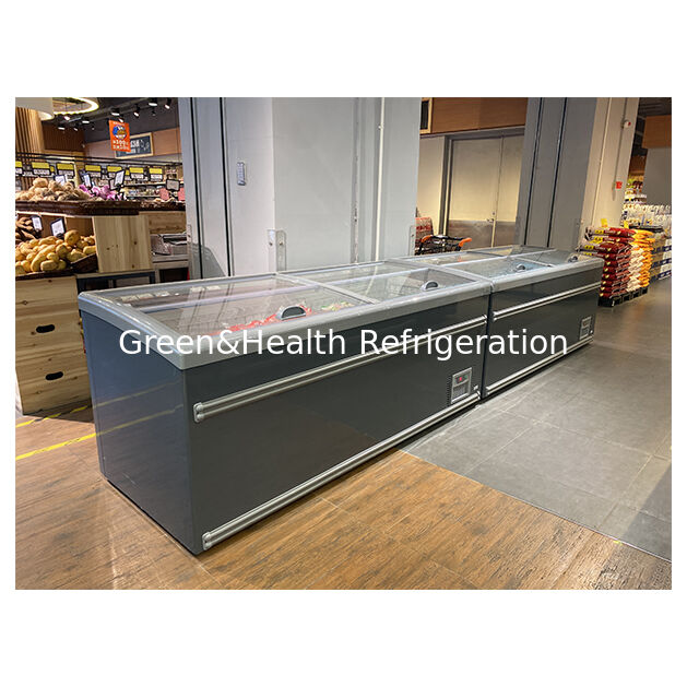 جزيرة تجارية مجمدة سوبر ماركت التبريد البوصلات تخزين المنتجات المجمد العميق