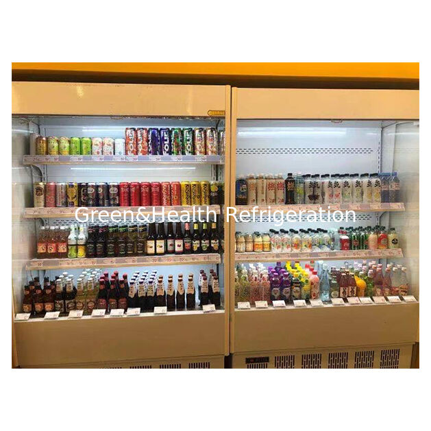 المتاجر الكبرى الصغيرة / المتاجر تخزن الفواكه / الخضروات في الثلاجات المفتوحة