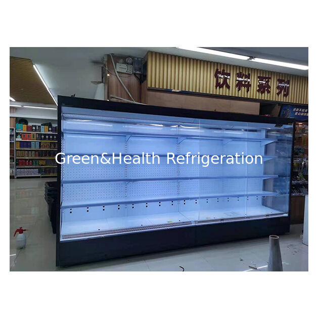 Supermarket Right Angled Multi-Layer Built-In Imported Compressor Open Storage Display Freezer