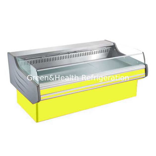 مجمد عرض اللحوم من الفولاذ المقاوم للصدأ مع إزالة التجمد التلقائي و ضوء LED لللحوم الطازجة