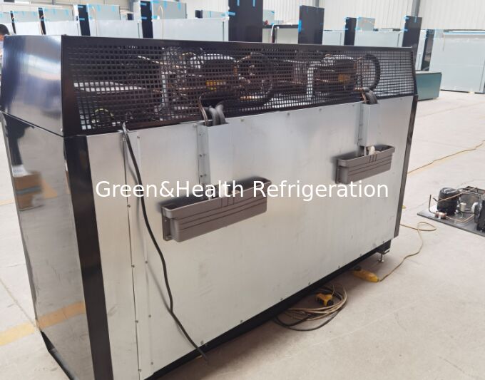 Commercial Combined Display Freezer Top Glass Door & Bottom Island Chest Freezer for Supermarket
