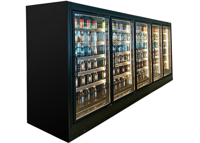 فاخر Multideck Chiller Beer Fridge Liquor Display Cabinet لشريط الحانة