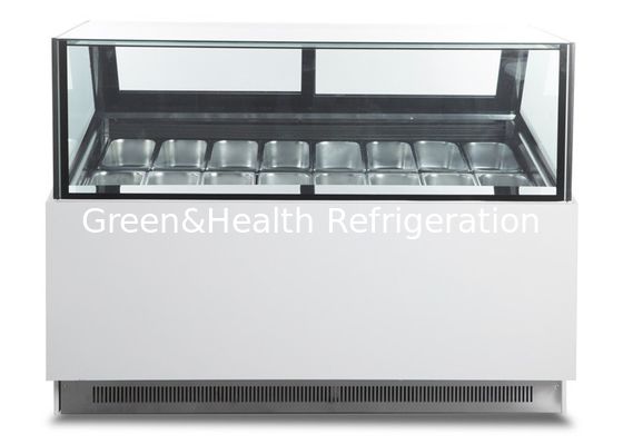 مربع زجاج -22 درجة عرض الآيس كريم 16 نكهة لجيلاتو