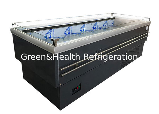 معدات التبريد الكبيرة العرض التجاري جزيرة الفريزر مفتوح من الأعلى للمخزن