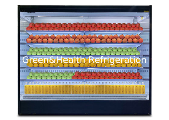 مبرد ذو شاشة عرض مفتوحة 2.5 متر تجاري بنظام قناة هواء مزدوج