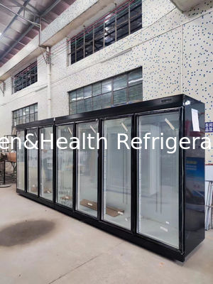 مبرد باب زجاجي أمامي عمودي R22a سعة عالية للمشروبات