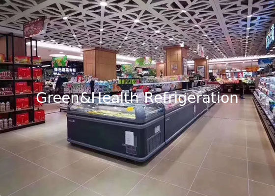 آيس كريم آيس كريم عرض تجاري فريزر أفقي بدون تجميد