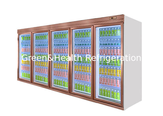 ثلاجة مشروبات بباب زجاجي بسعة 2250 لتر لون أبيض شامباني