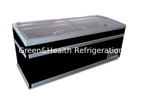 العرض التجاري في السوبر ماركت الجزيرة الصندوق المجمد العرض التبريد مع الباب الزجاجي