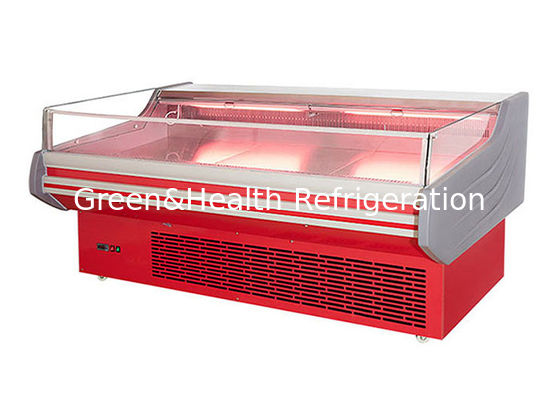 تجاري مفتوح الزجاج عرض اللحوم الطازجة التجمد العميق التبريد الديناميكي