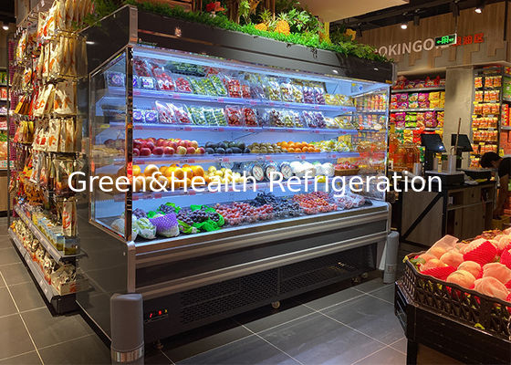 تجهيز سوبر ماركت مشروبات الثلاجة التبريد الهوائي المبرد مع الحرارة الذكية