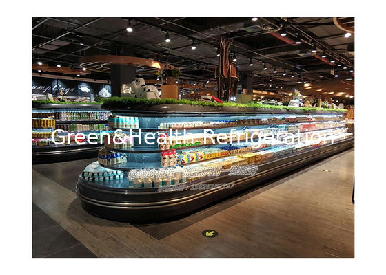 التجارية متعددة الطوابق الجزيرة المستديرة مفتوحة التجميد التبريد للمتجر الكبير