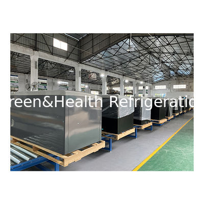 مبيعات مصنع مباشرة نصف مفتوحة الباب المنزلق الزجاج الفولاذ المقاوم للصدأ البضائع المجمدة التخزين الجزيرة خزانة الثلاجة