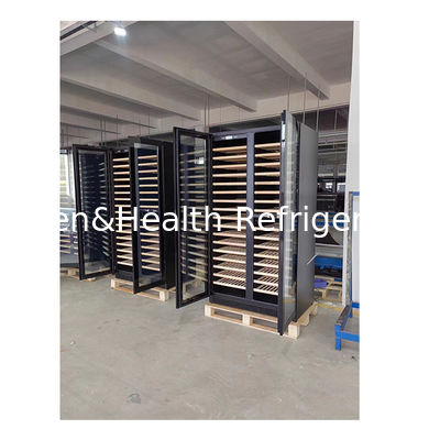 رف تخزين النبيذ من خشب الزان الأسود متعدد الطبقات الحاصل على شهادة ETL يعرض مبردات عالية الجودة