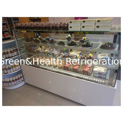 الأرضية الوقوف متعدد الرف الزاوية اليمنى الكعكة المبردة العرض المجمد