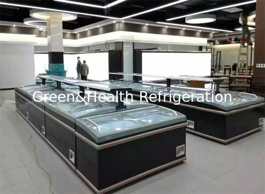 نظام التبريد الثابت الفريزر التجاري الأسود قابل للتعديل