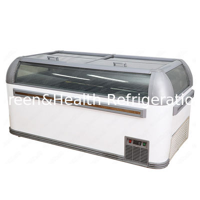 دهان فولاذي LED إضاءة R134a ديب فريزر تجاري