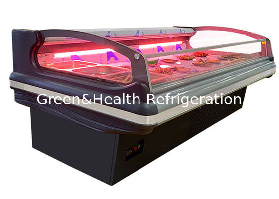 ثلاجة مخصصة متعددة الأغراض بمروحة عرض الطعام مبرد مفتوح مدمج في النظام